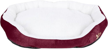 ShellKingdom Medium Dog Bed 35lbs, 23.62 19.68INCH (Wine