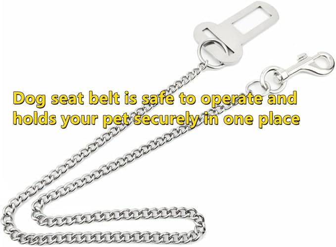 Stainless Steel No chew Dog Car Seat Belt Dogs(60cm)