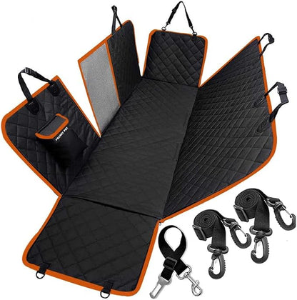 Dog Car Seat Cover for Back Seat Pocket,100% Waterproof,