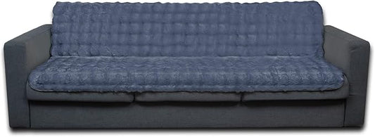 Waterproof Dog Bed Cover, Soft Plush Pet Blanket with Anti-Slip Back for Bed Couch Sofa, Furniture Protector for Small, Medium and Large Dogs and Cats (Noble Grey-Bubble, 52"x82")