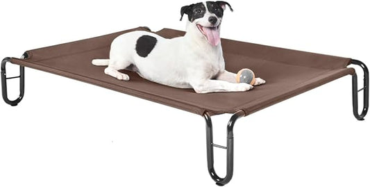 pettycare Elevated Outdoor Dog Bed 40 lbs,Brown