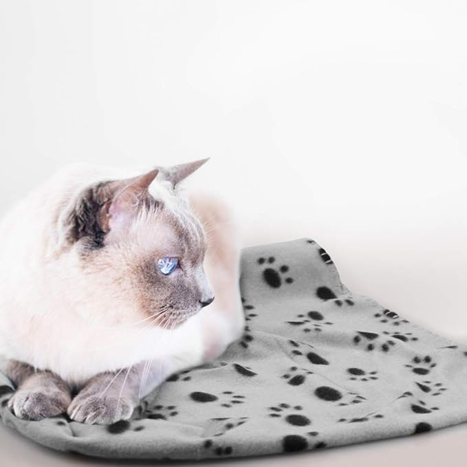 Comsmart Warm Paw Print Blanket/Bed Cover for Dogs and Cats