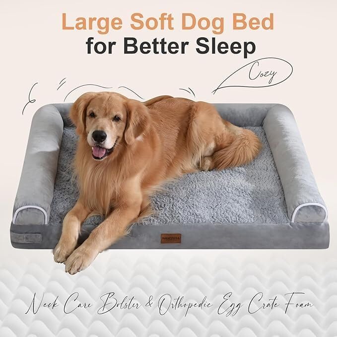 Large Dog Bed Orthopedic Washable: Beds Bolster XL