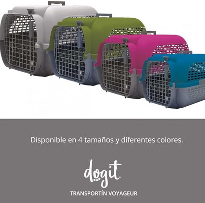 Dogit Dog Travel Carrier Voyageur Model 100 With Treat Compartment, Medium, Grey