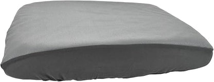 Grey Faux Leather Dog Bed Cover Not Waterproof Hair Resistant 20 x 15 Inch