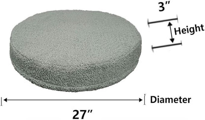 Round Orthopedic Dog Bed for Pet Playpen Waterproof 27 Inch