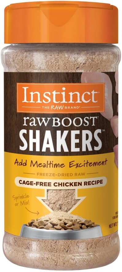 Instinct Raw Boost Shakers Freeze-Dried Powder Dog Food Topper - Chicken, 5.5 oz. Bottle