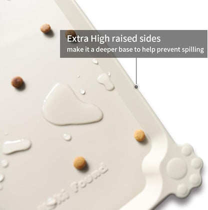 Hoki Found L Silicone Pet Food Mats Tray