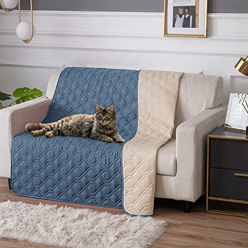 RBSC Home Waterproof Blanket Dog Bed Cover Non Slip Large Sofa Cover Incontinence Mattress Protectors for Pets Dog Cat (68x82, BlueGrey)