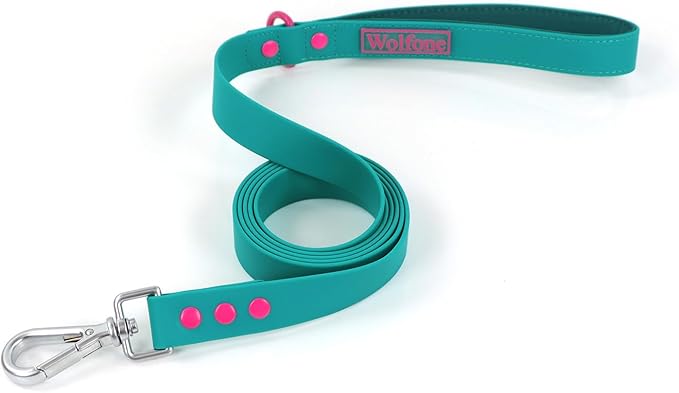 Waterproof Dog Leash Carabiner Leash for Dogs Soft 6ft*25mm*2.5mm Viridian