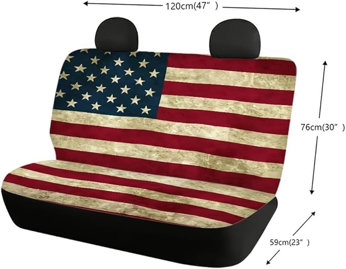 AFPANQZ Patriotic American Flag Car Rear Bench Protective