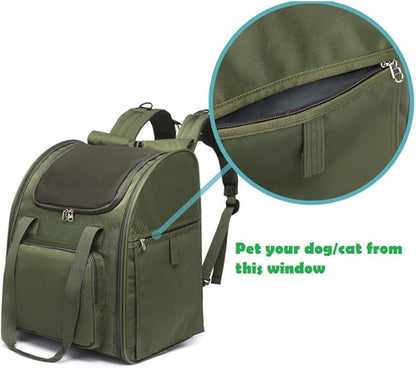 Dog Cat Pet Backpack Carrier Bag Tote Purse for Medium or Small Dog & Large Cat Up to 15LBS ;Dog Puppy Kitten Hiking Backpack; Pet Outdoor Travel Carrier ; Size :13 x 10.2 x 15.7 inch