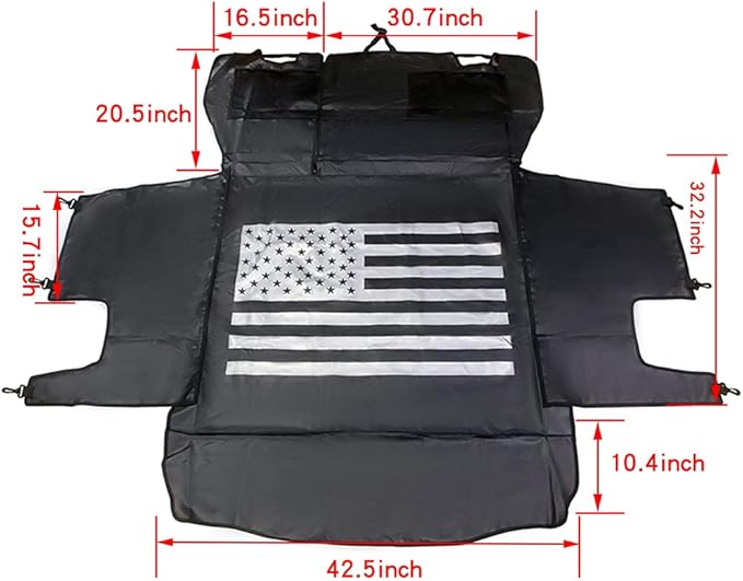 BESTAOO Dog Cargo Liner for Jeep 2007-2024 Jeep 4-Door, Heavy