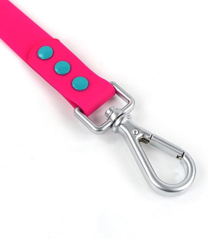 Waterproof Dog Leash Carabiner Leash for Dogs Soft 6ft*25mm*2.5mm Pink