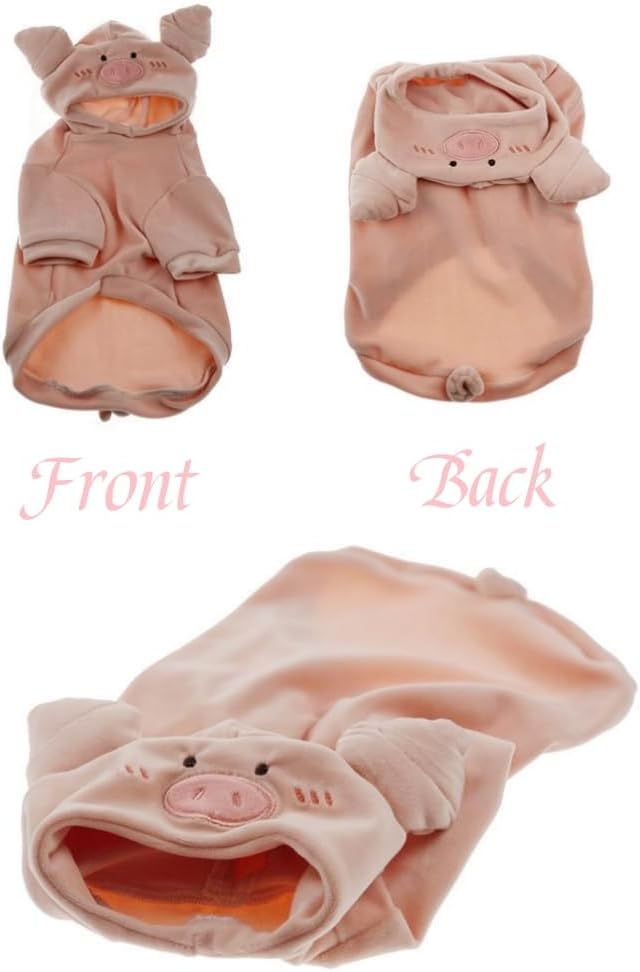 Dog Cats Pet Puppy Sweater Winter Sweatshirt Clothes Pig Piggie Hog Porcine Costumes for Christmas Holiday (Large)