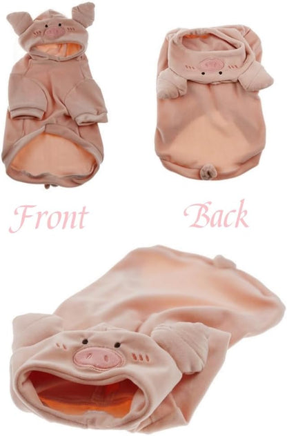 Dog Cats Pet Puppy Sweater Winter Sweatshirt Clothes Pig Piggie Hog Porcine Costumes for Christmas Holiday (Large)