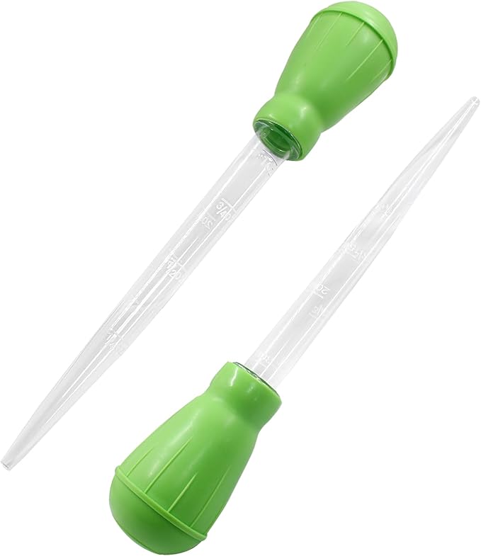 BokWin 2 Pcs Manual Fish Tank Cleaner 30ml Aquarium Suction Cleaner Fish Tank Waste Straw Remover(Green)