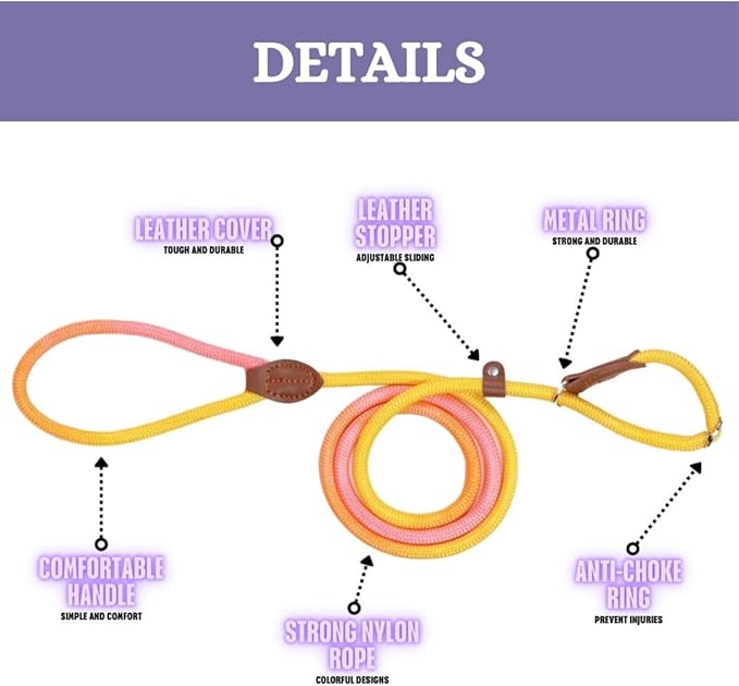 Slip Leads for Dogs (5 Foot 3/16")