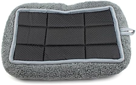 Enjoying Soft Plush Cat Bed Mat 16" x 22" Pet Cushion with Pillow Around for Dogs Cat Curling Sleep Cat Pad for Cat Carrier/Crate Dog Self-Warm Bed