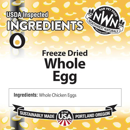 Northwest Naturals Freeze-Dried Whole Chicken Egg Functional Topper - for Dogs & Cats - Healthy, 1 Ingredient, Human Grade Pet Food, All Natural - 4 Oz (Packaging May Vary)(Pack of 2)