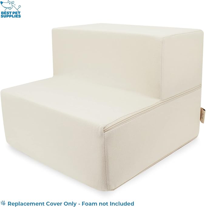 Best Pet Supplies Foldable Pet Stairs Cover for Foam Dog Ramps 2-Step