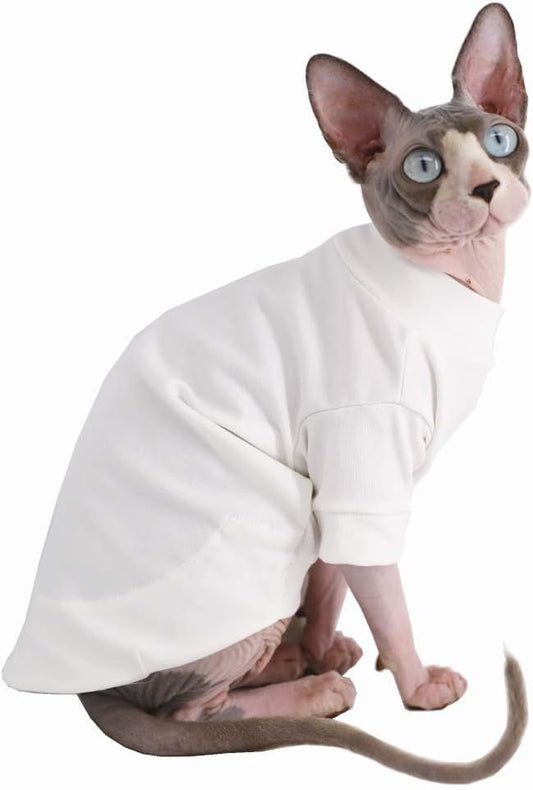 Sphynx Hairless Cat Cotton Tshirts Pet Clothes