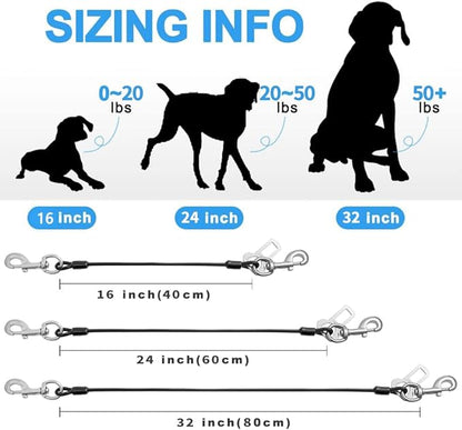 Dog Seat Belt Harness for Car 2pcs Dog (2 Pack 16 inch/40