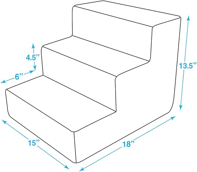 Best Pet Supplies Dog Stairs for Small Dogs & Cats 3-Step