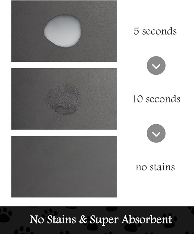 Pet Feeding Mat-Absorbent Dog Mat for Food and