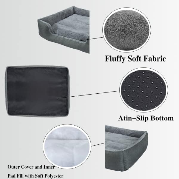 Dog Beds for Large Dogs 43.3'' x 35.5'',Large Dog