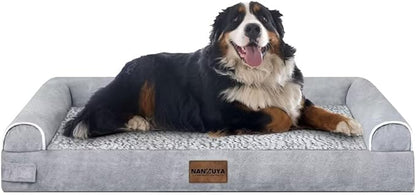 Large Dog Bed Orthopedic Washable: Jumbo Dog Bed Bolster Extra Large Dogs Egg Crate Foam Sofa Couch Waterproof Removable Cover