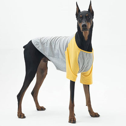 Dog Shirt for Small and Large Dogs Raglan Cotton T-Shirts Soft Breathable Dog Shirts pet Clothes Gray Series (2X-Large