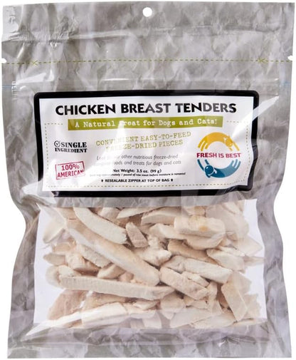 Fresh Is Best - Freeze Dried Healthy Raw Meat Treats for Dogs & Cats - Chicken Breast Tenders