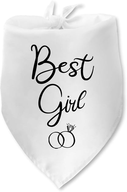 Best Girl Dog Wedding Bandana Bridal Shower Gift