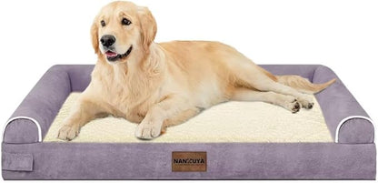 Large Dog Bed Orthopedic Washable: Beds Bolster XL Bed Medium Large Dogs Egg Crate Foam Couch Sofa Waterproof with Removable Cover