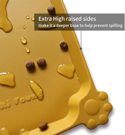 Hoki Found Large Silicone Pet Food Mats Tray