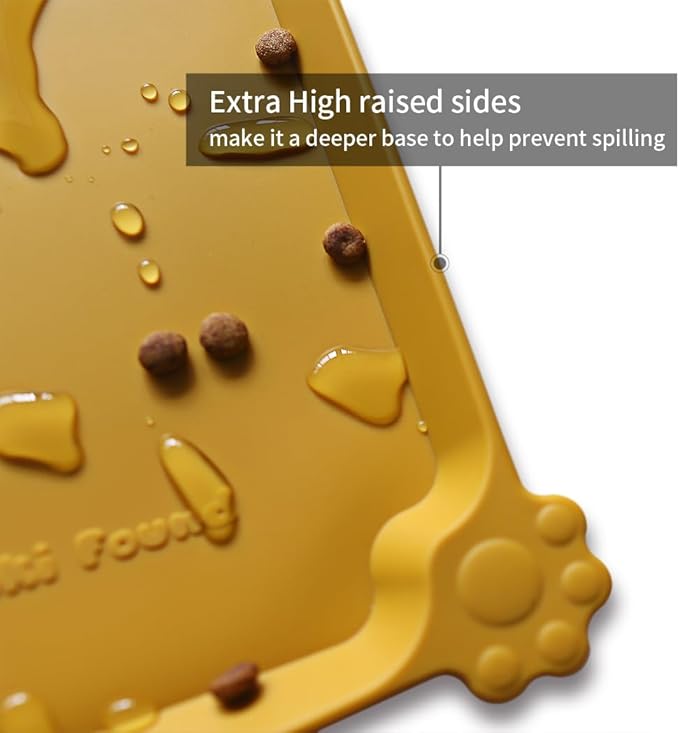 Hoki Found Large Silicone Pet Food Mats Tray