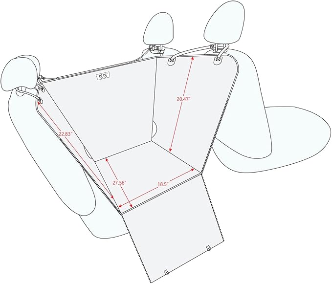 njnj Dog Car Seat Cover for Back Seat