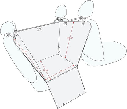 njnj Dog Car Seat Cover for Back Seat