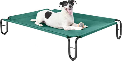 pettycare Elevated Outdoor Dog Bed 40 lbs,Green
