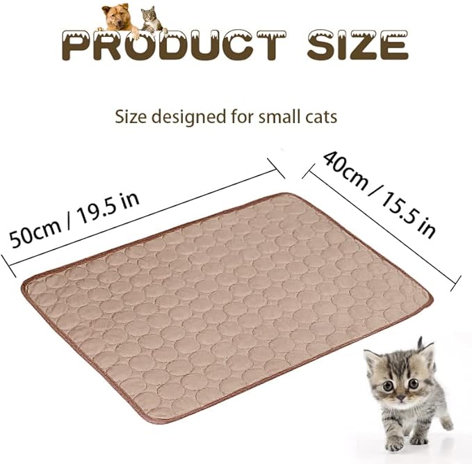 MICROCOSMOS Summer Cooling Mat & Sleeping Pad- Water Absorption Top 19" x 15")