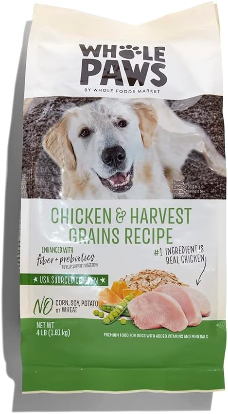 Whole Paws, Whole Paws, Dry Chicken and Oats Recipe Dog Food, 64 Ounce, 4.00 Pound (Pack of 1)