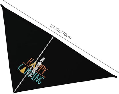 Happy Camper Summer Dog Bandana，Adorable puppy accessory for The avid camper ，Pet Neckerchief for Pets Daily Wear Photo Prop Party Supplies,Funny Cute Dog Bandana (Colored)