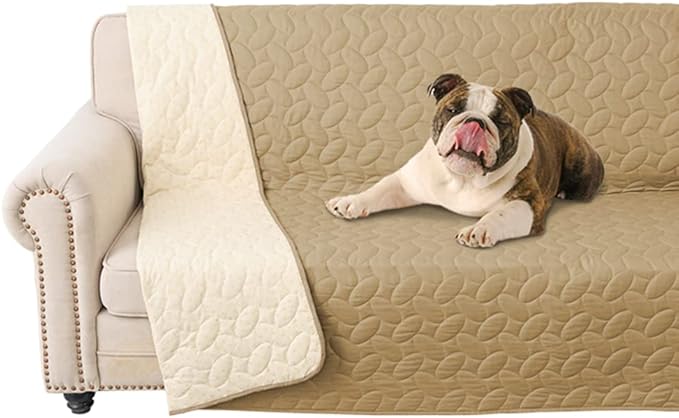 Ameritex Pet Bed Cover Dog Bed Blanket for Sofa and Furniture Waterproof New Pattern Design (68x82 Inch, Sand)