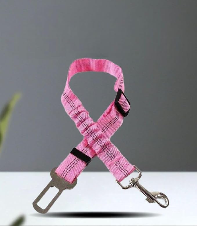 Adjustable Dog Seat Belts Nylon Pet Seat Belts with Durable Reflective Elastic Elastic Buffer Dog Car 27 7in