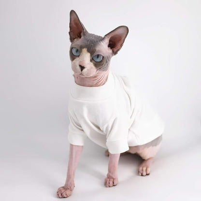 Sphynx Hairless Cat Cotton Tshirts Pet Clothes (3.3-5 lbs),