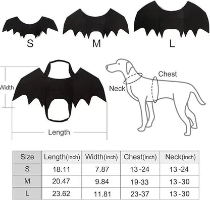 Halloween Costumes for Dogs, Bat Wings for Pets, Cute Apparel Cosplay Party Decoration for Small Dog