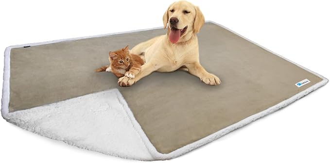 PetAmi WATERPROOF Dog Blanket For Bed 80x60 Taupe