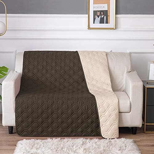 RBSC Home Waterproof Blanket Dog Bed Cover Non Slip Large Sofa Cover Incontinence Mattress Protectors for Pets Dog Cat (8682COFFEE)