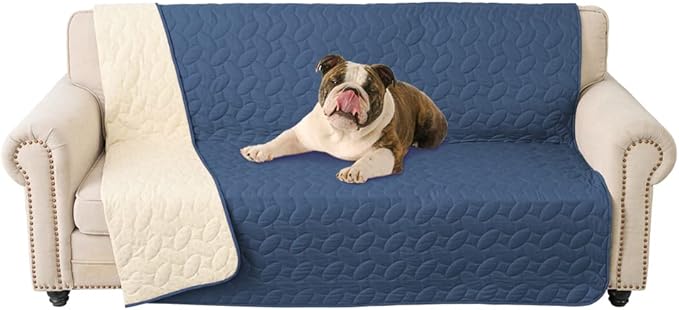 Ameritex Pet Bed Cover Dog Bed Blanket for Sofa and Furniture Waterproof New Pattern Design (52x82 Inch, Navyblue)